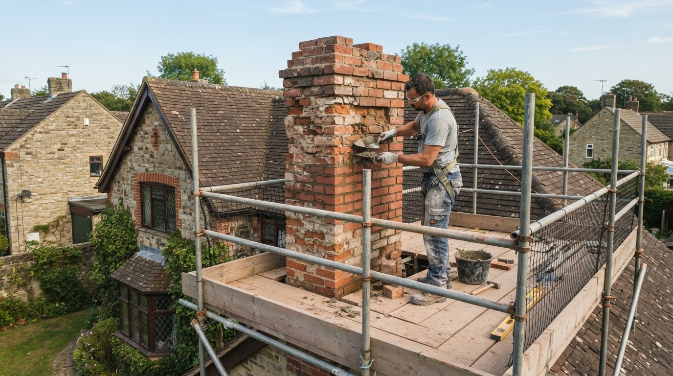 Rebuilding a Chimney That Was Spalling Apart