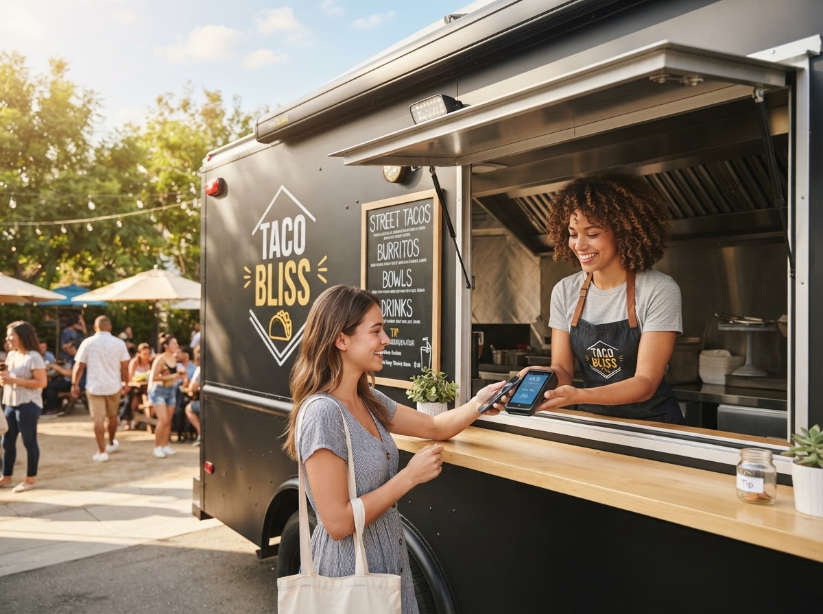 Food Truck using PayAnywhere POS and payment terminals