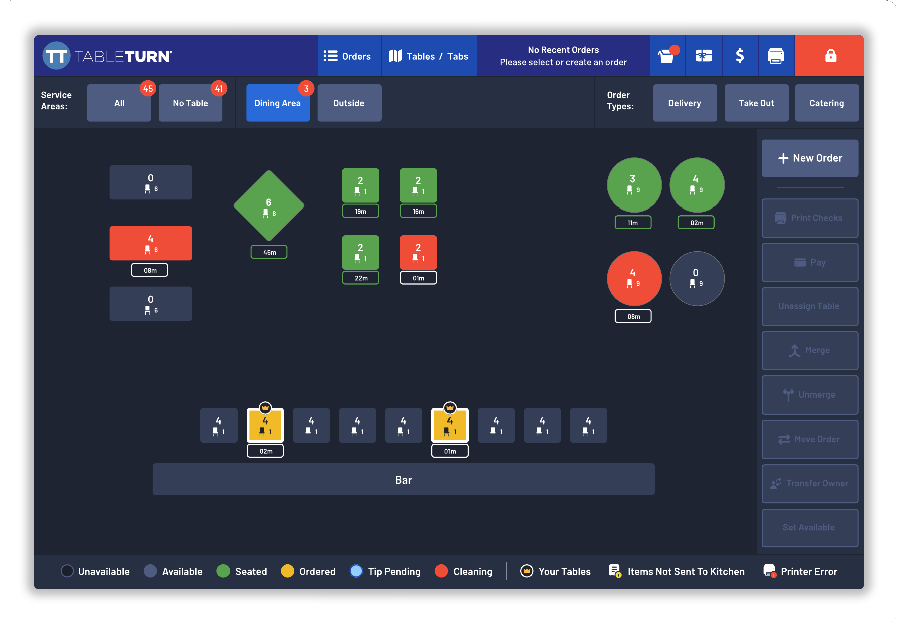 TableTurn live floor plan and table layout interface