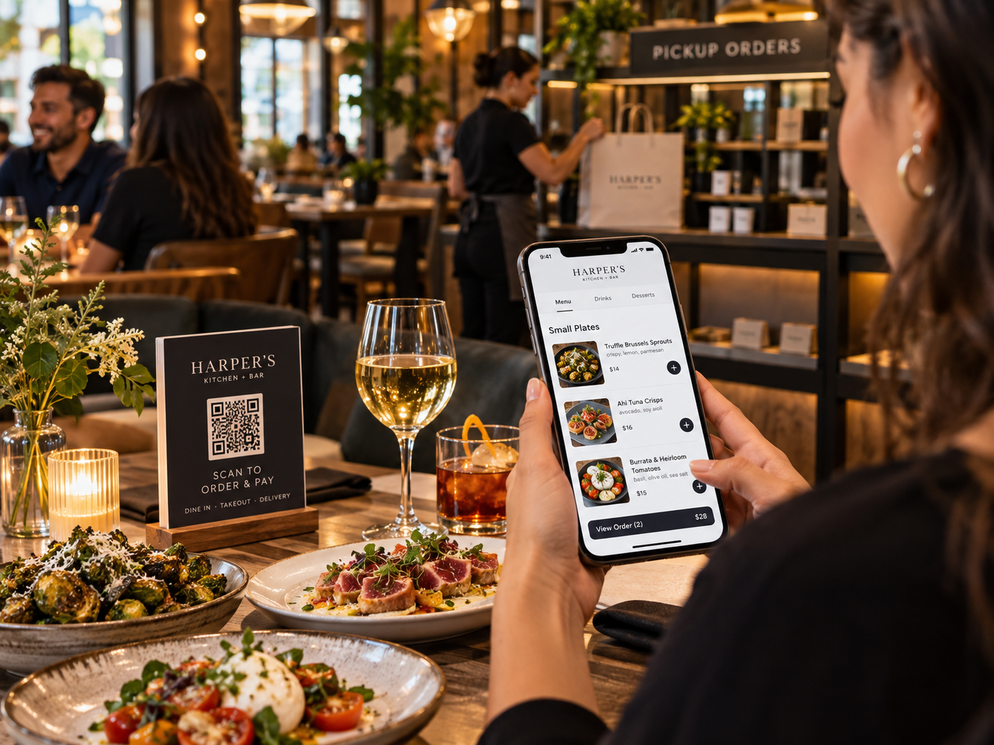 TableTurn table QR code scan to order and mobile menu ordering experience