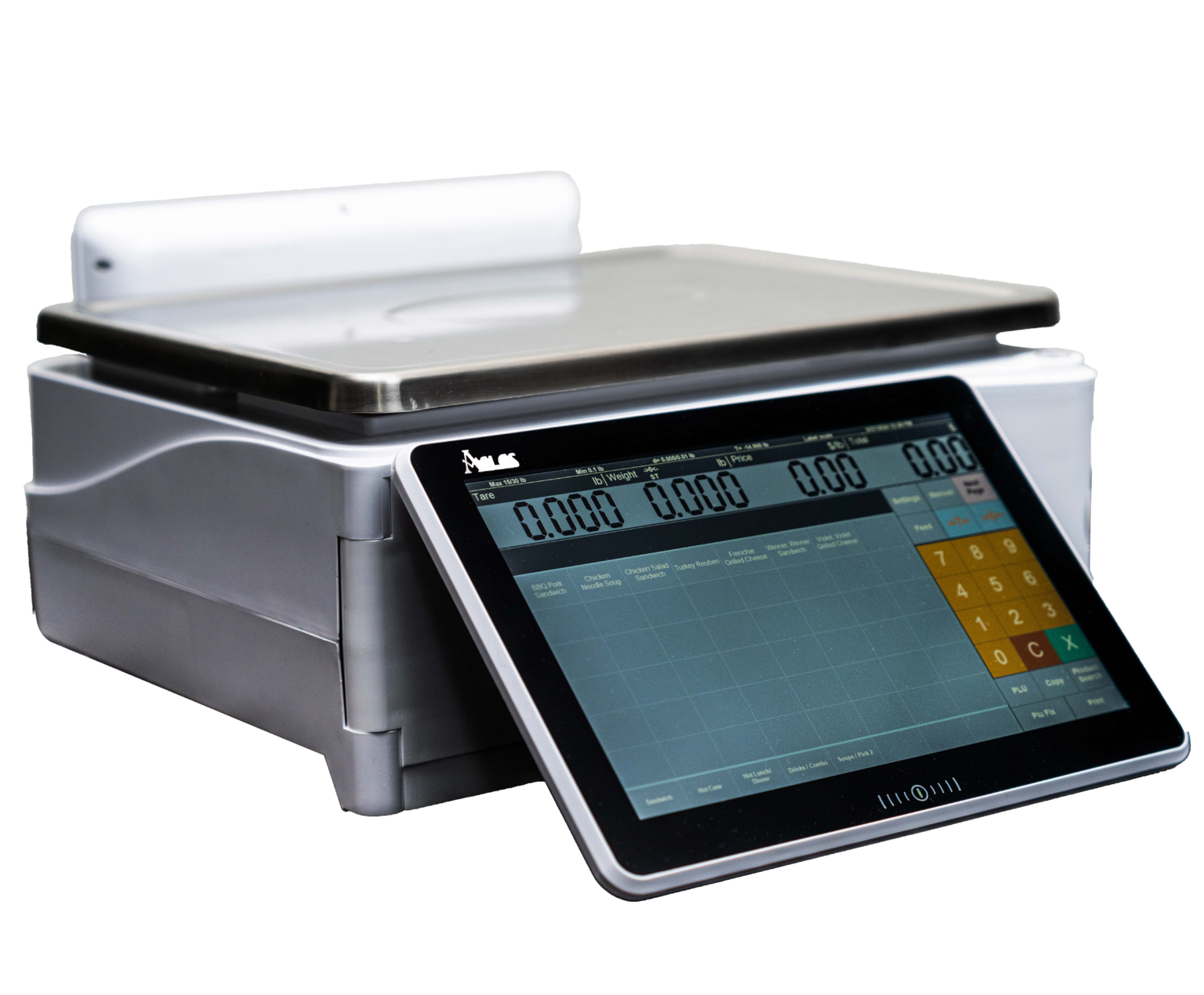 GRETA integrated scale and label printing station