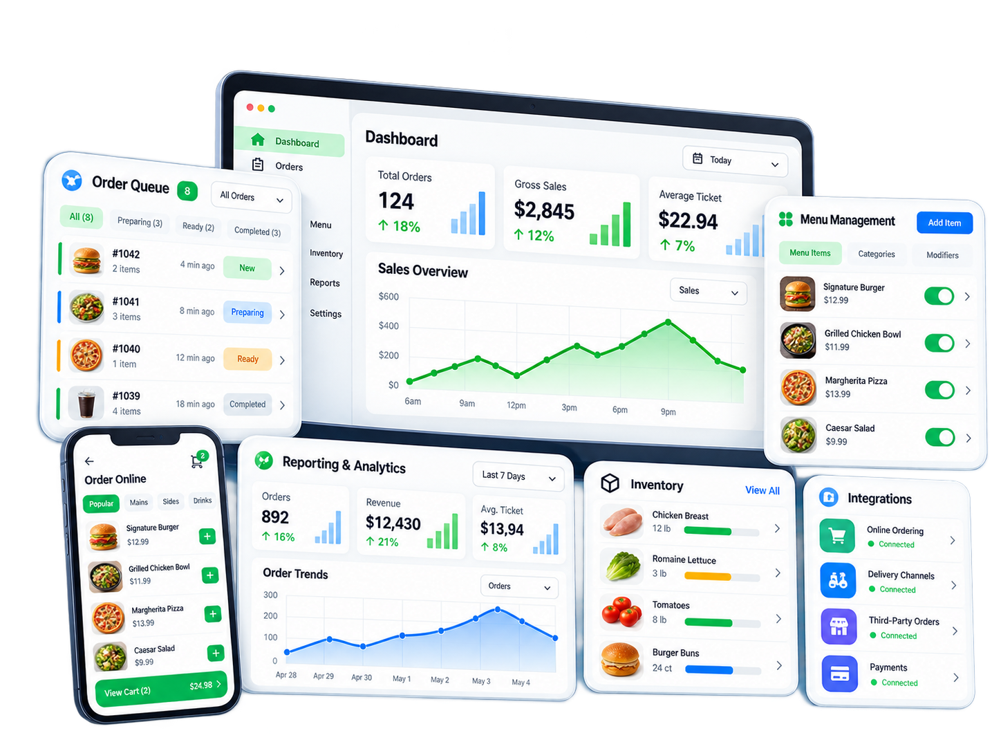 Clover online ordering and pickup workflow