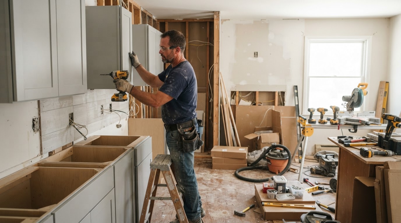 Rénovation de cuisine en cours