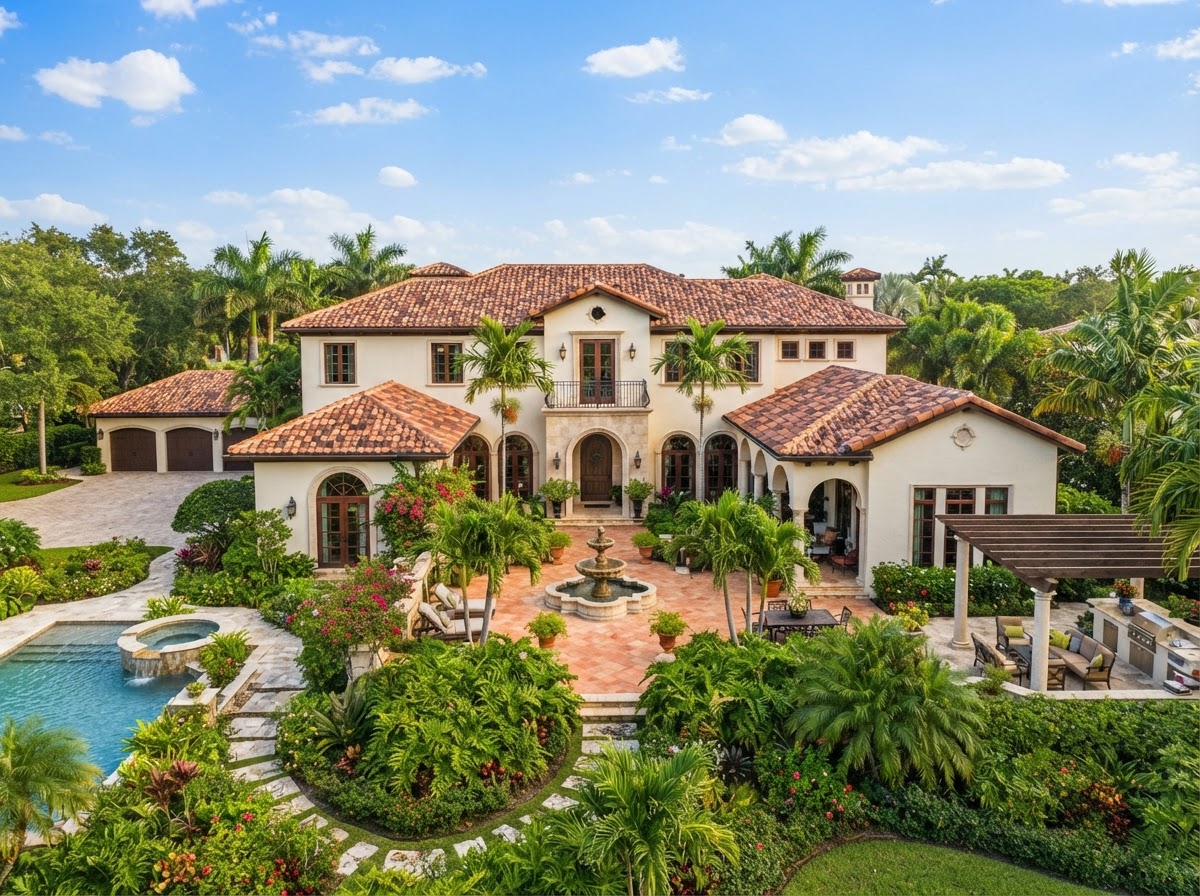 Mediterranean Estate with Courtyard in Clermont, Florida