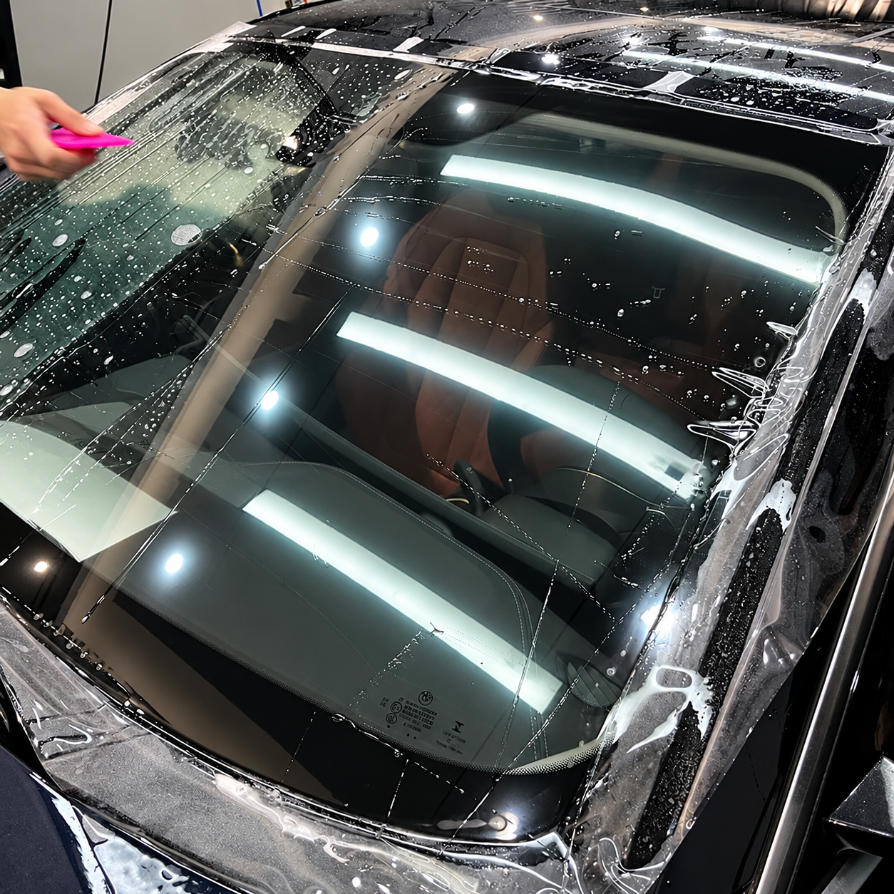 Windshield film precision install in Honolulu