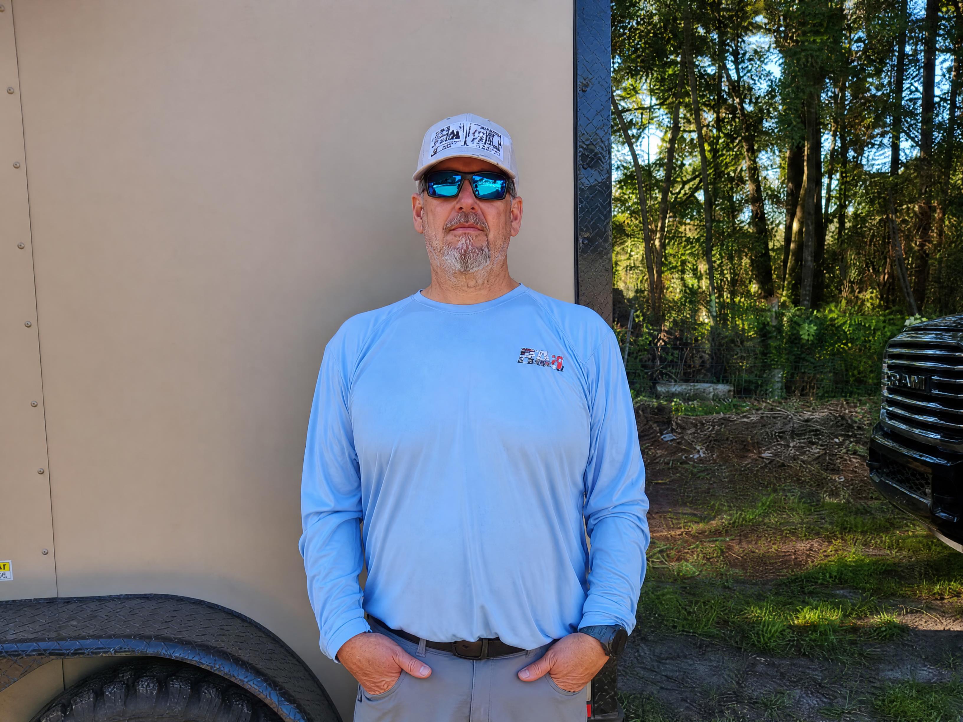 David Skidmore, Marine veteran, FAFO co-owner and company leader, in his work environment