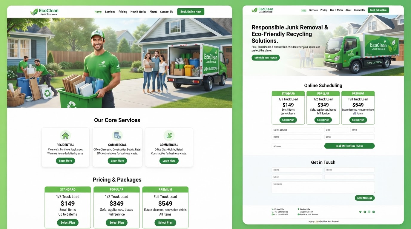 EcoHaul Solutions website screenshot