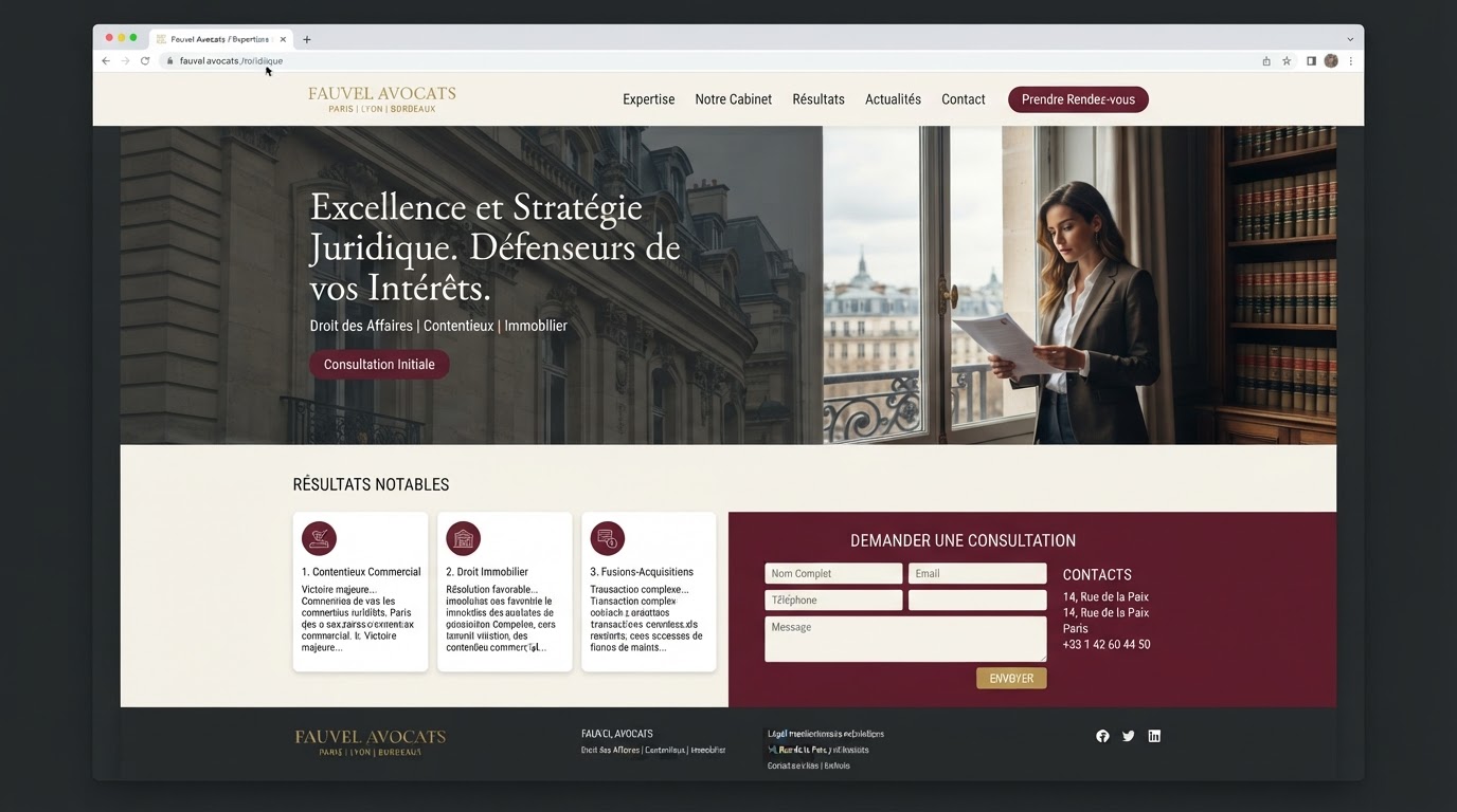 Cabinet Maitre Stephanie website screenshot
