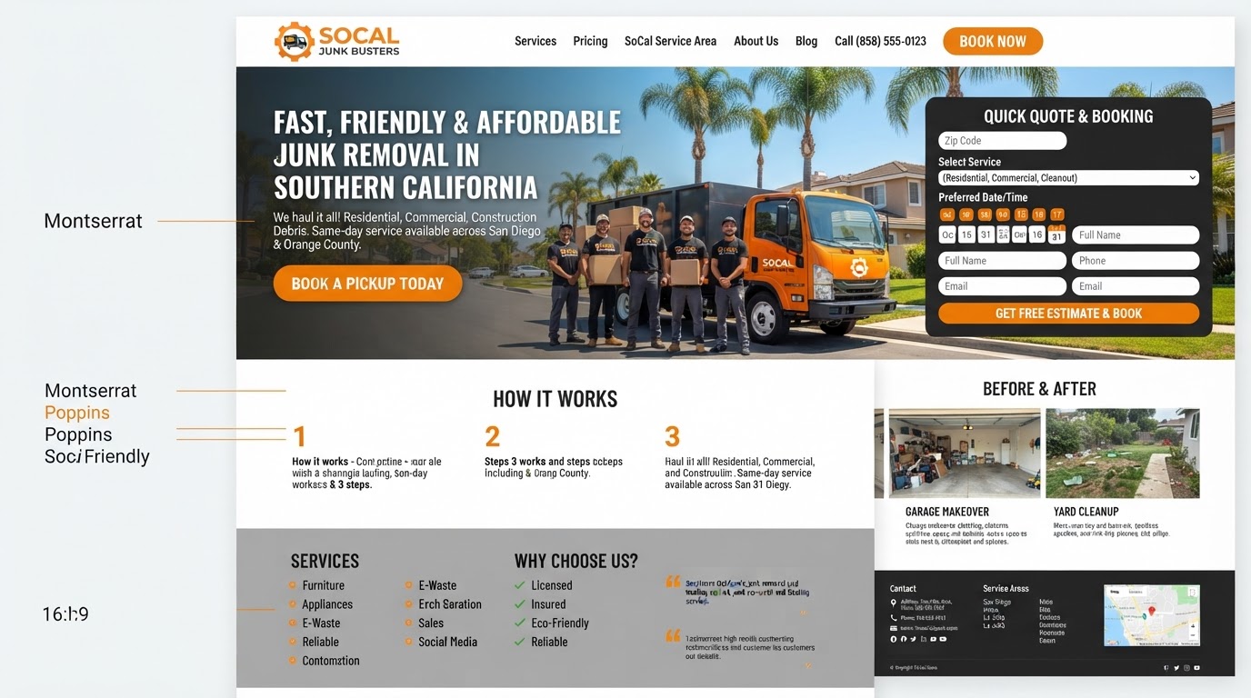 SoCal Clearout website screenshot