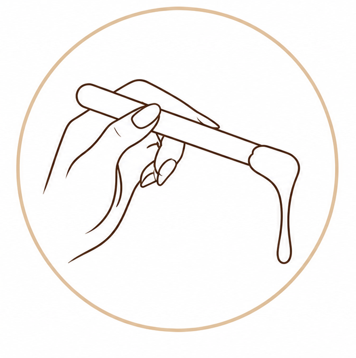 Queen Beauty Waxing icon — honey stick line art