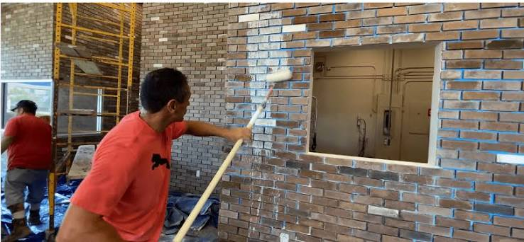 Brick Whitewashing and German Schmear