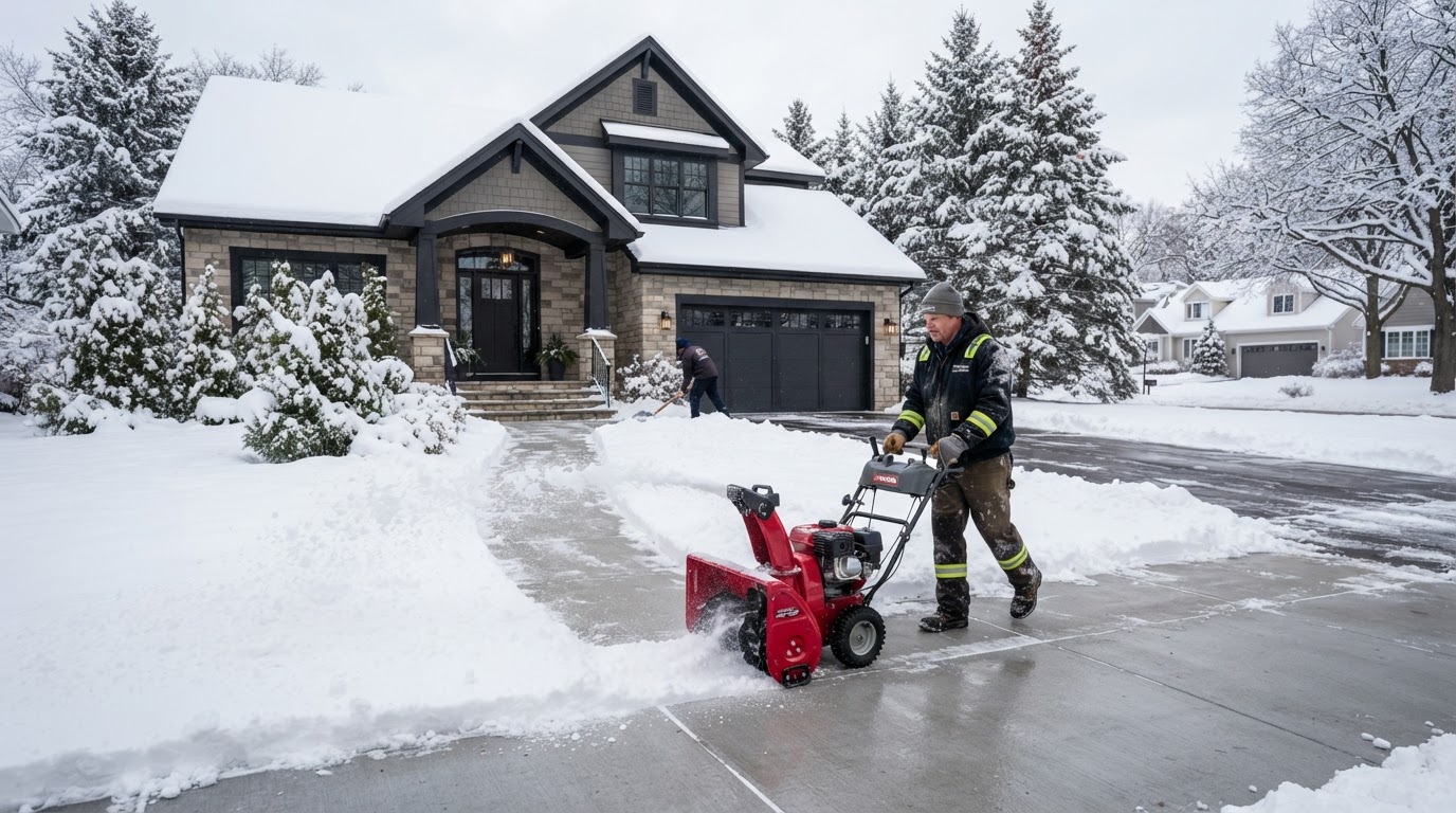 Snow Removal — residential home service by Top Services