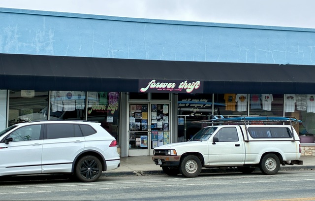 Forever Thrift storefront at Seabright Plaza