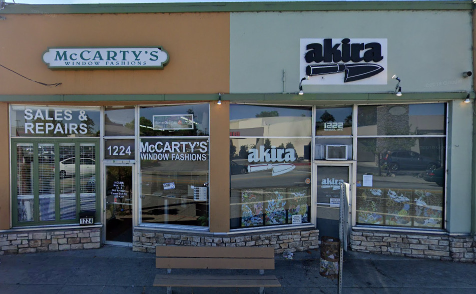 McCarty's Custom Window Coverings storefront at Seabright Plaza