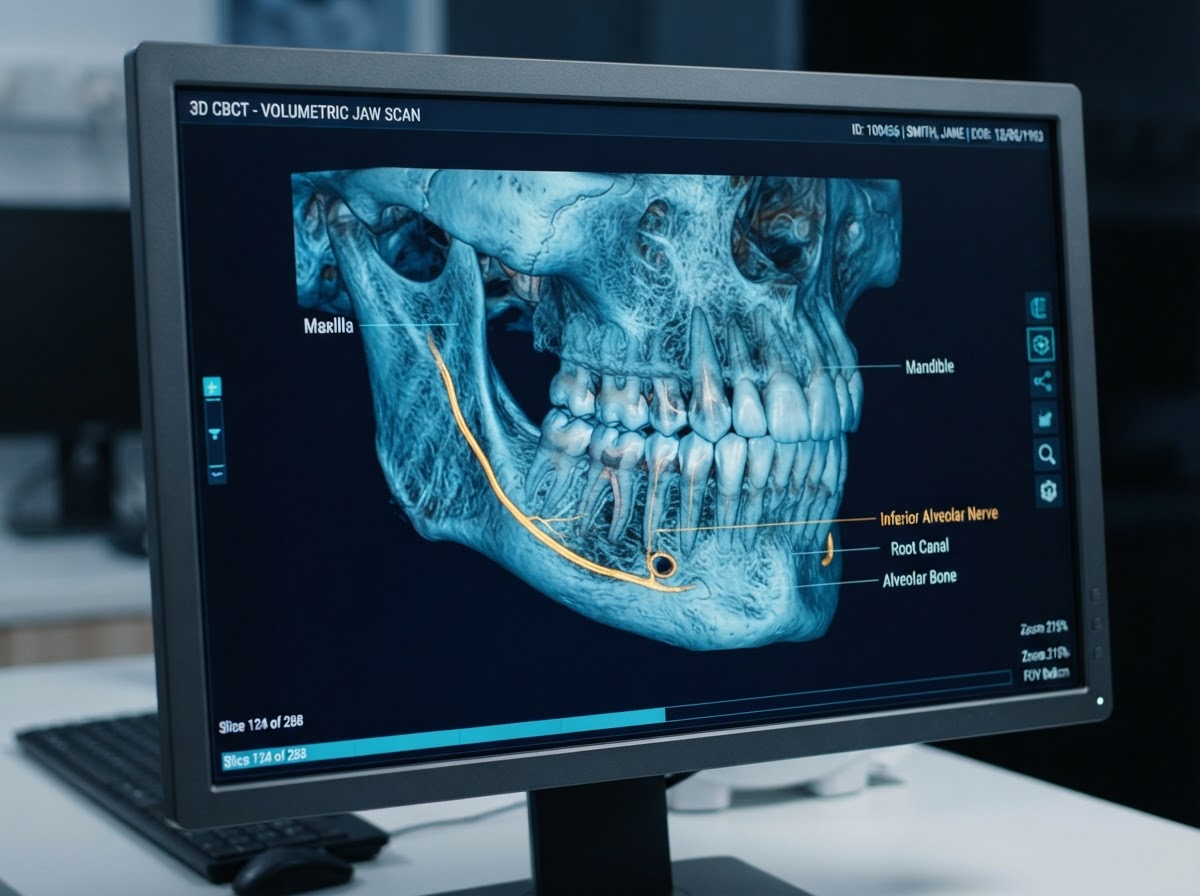 3D CBCT cone beam computed tomography volumetric jaw scan