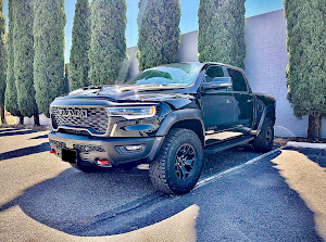 Truck in workshop after service