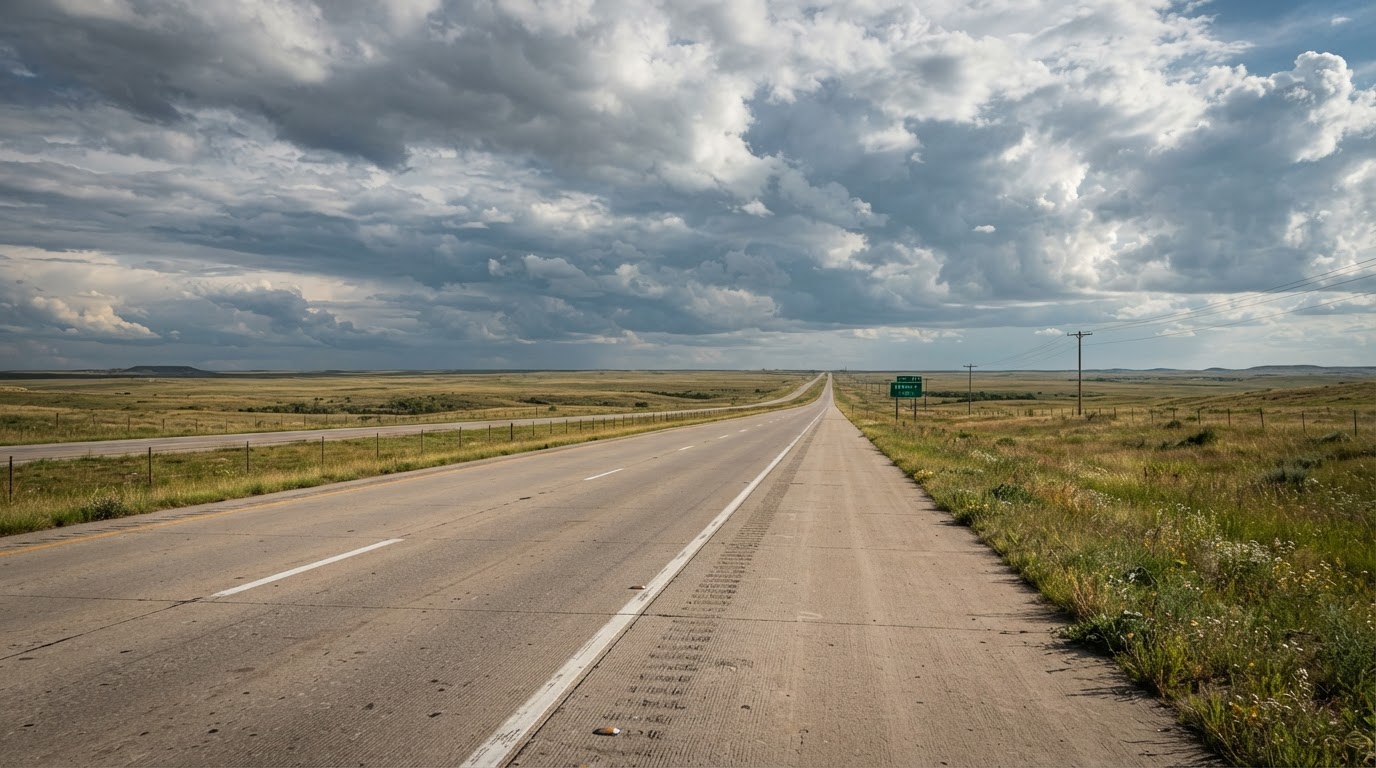 Carretera interestatal abierta por todo Estados Unidos