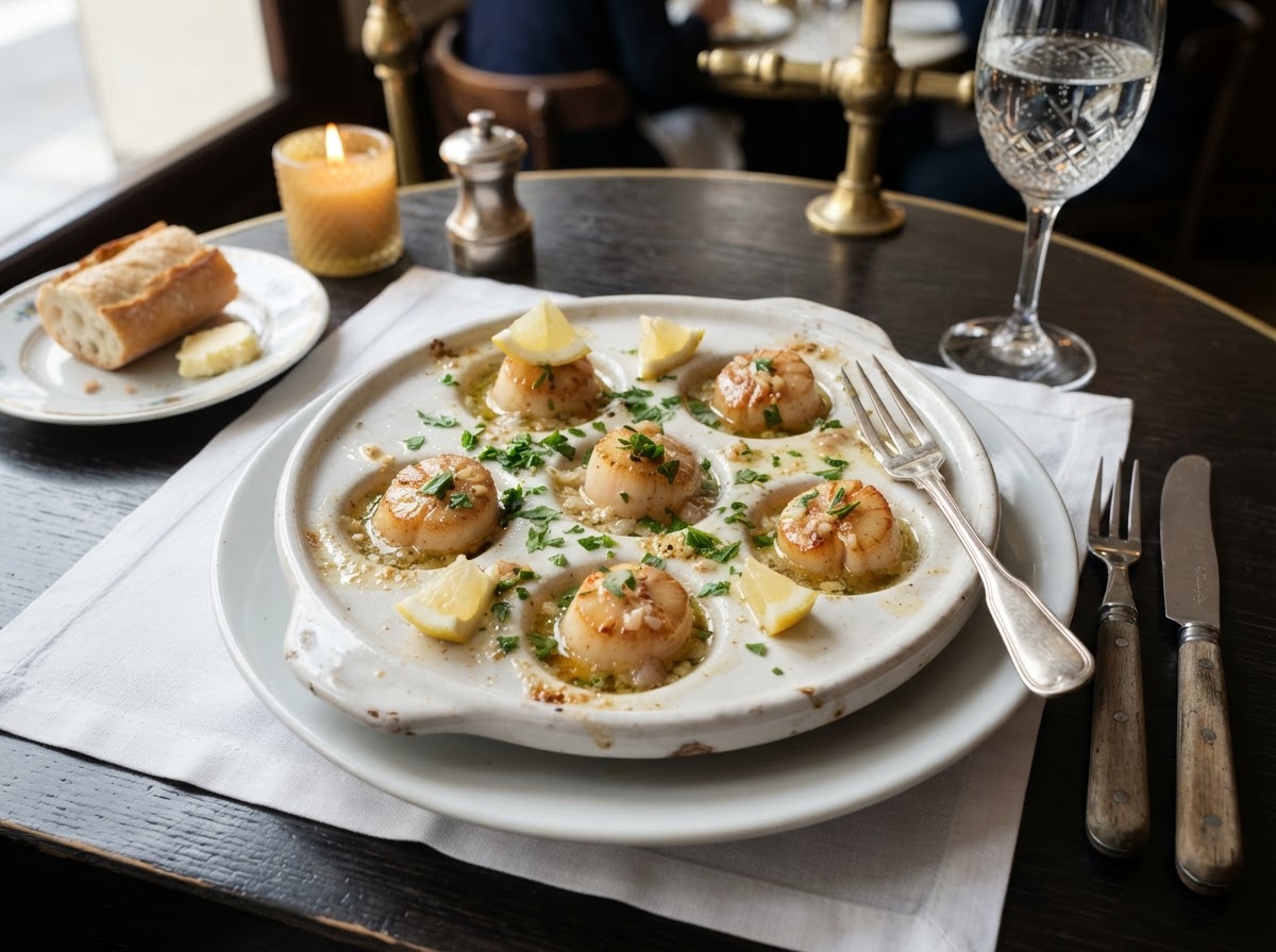 Scallops in Parsley Garlic Butter