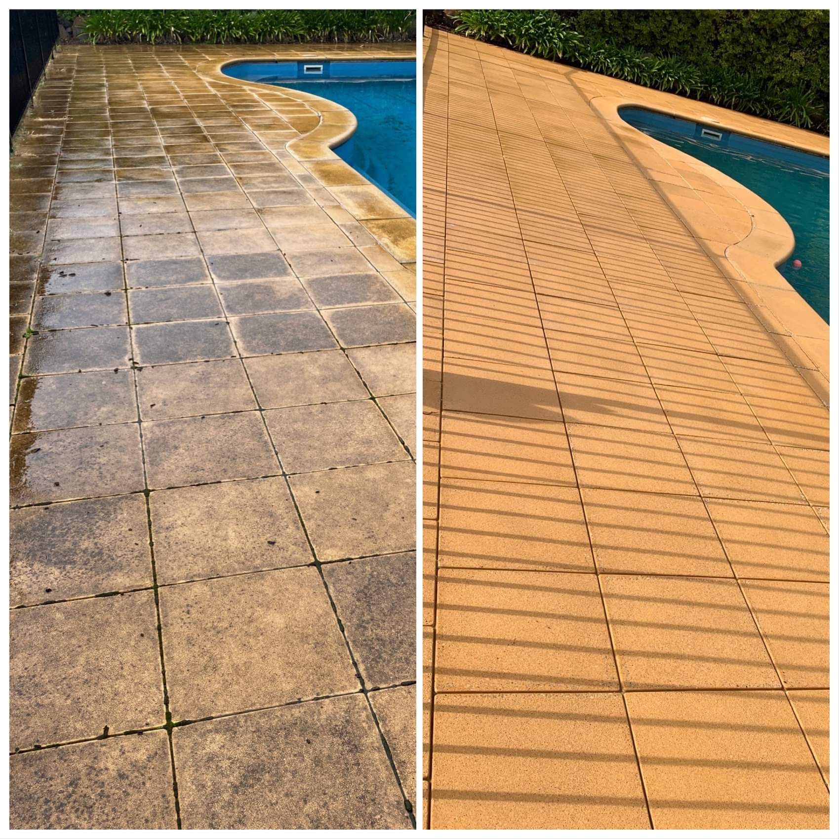Poolside Pavers Before & After