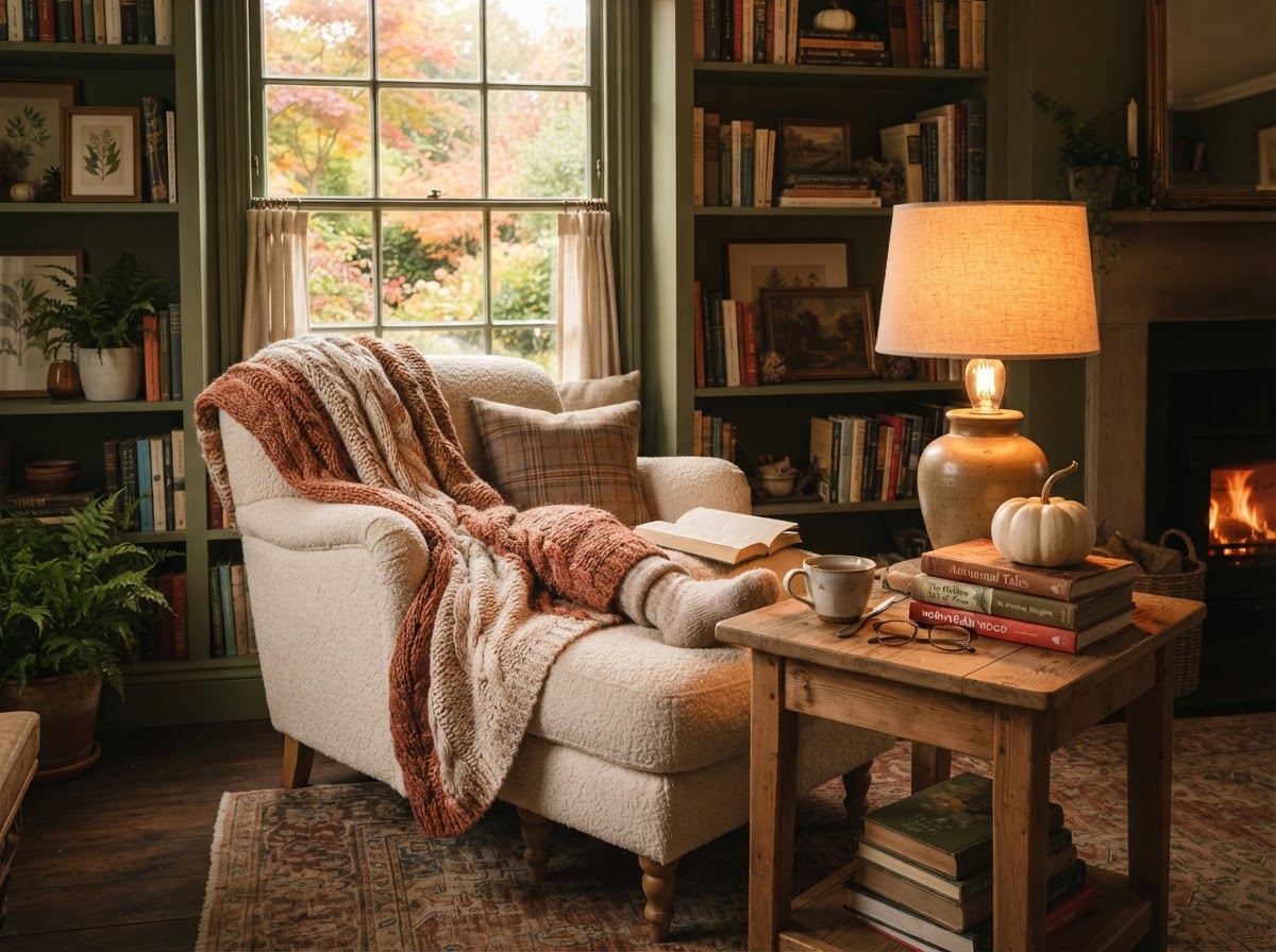Cozy reading nook