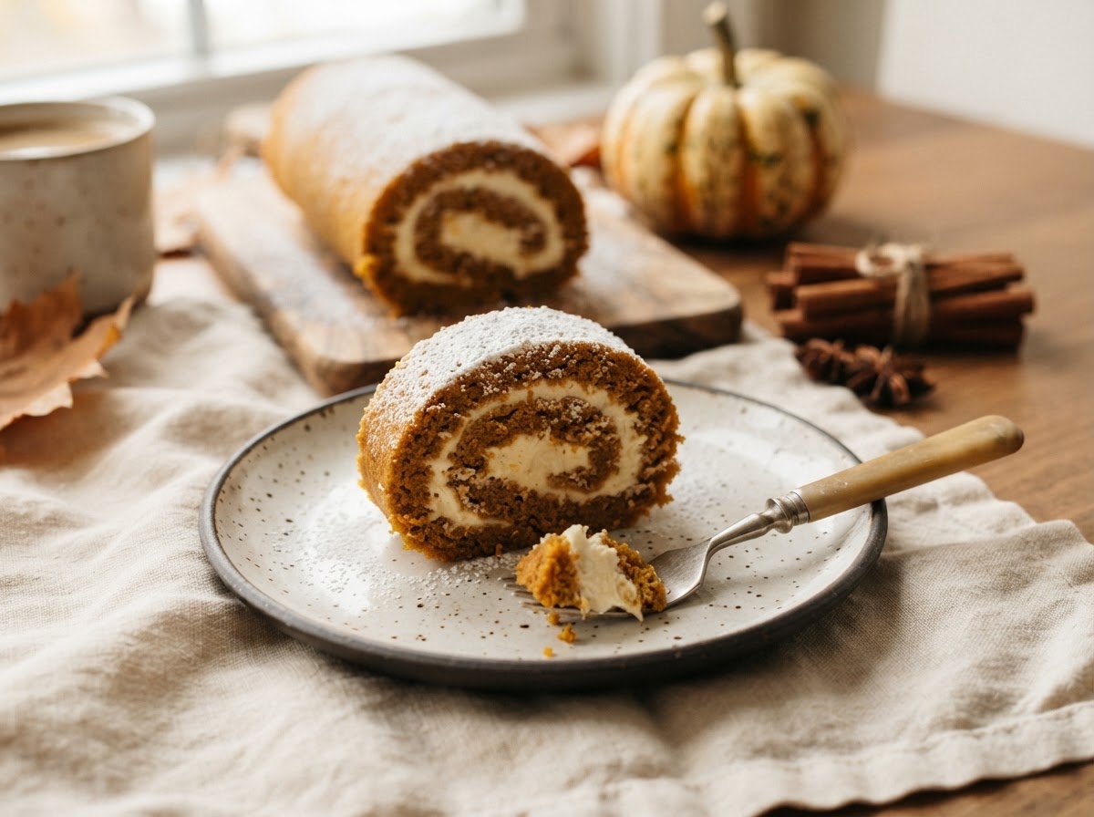 Sliced Gourmet Pumpkin Roll