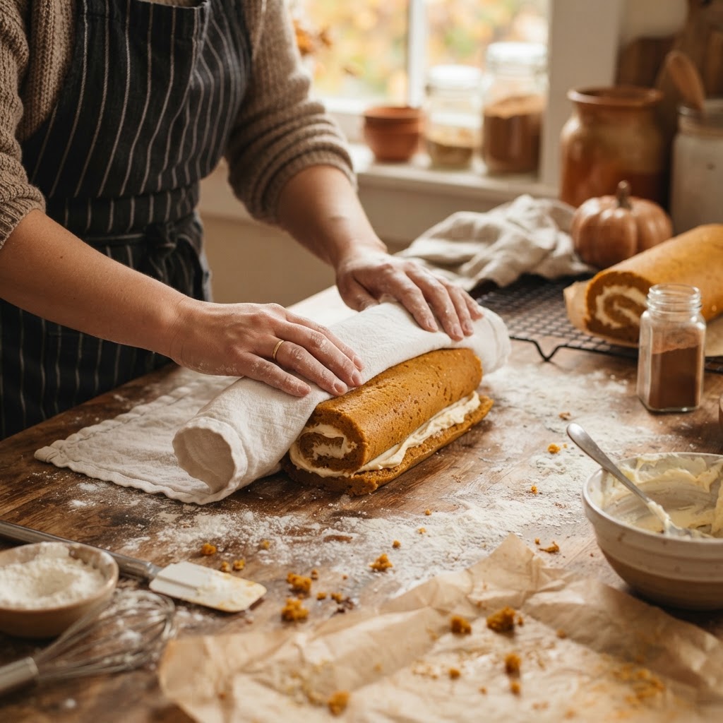 Bake a pumpkin roll