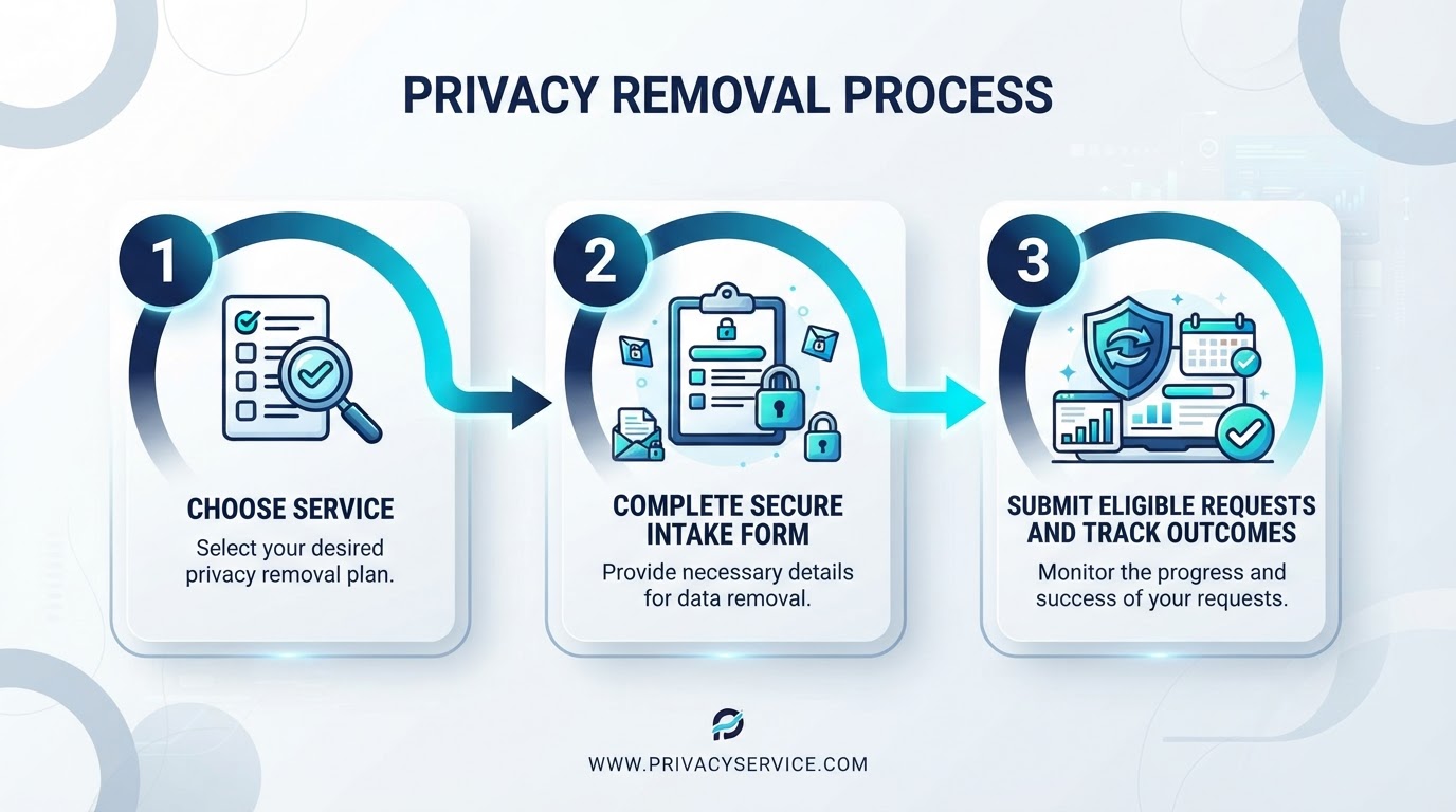 Three-step privacy removal process