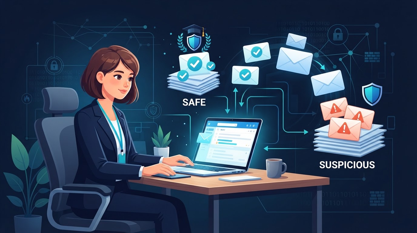 Guided phishing awareness training exercise
