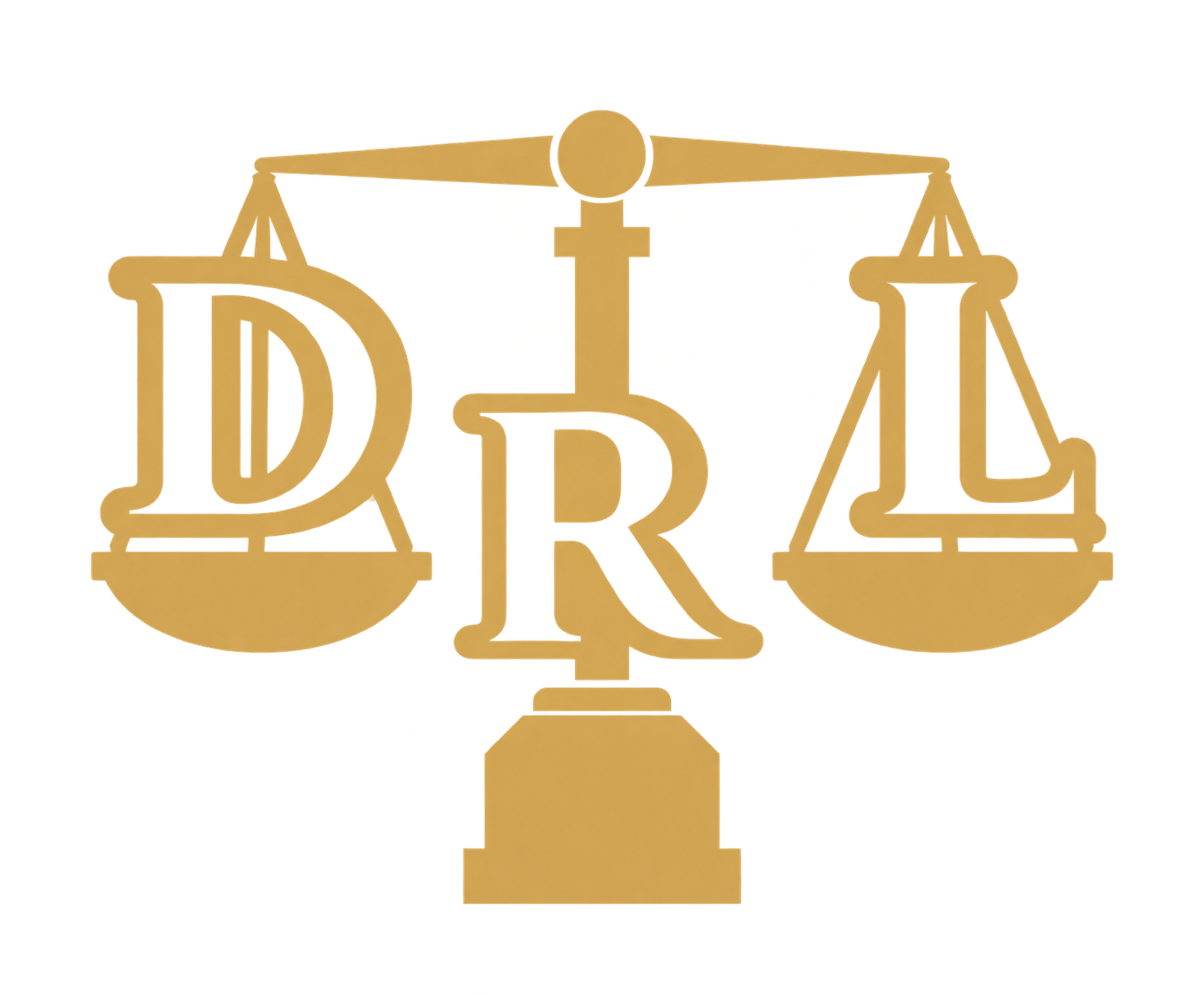 David R. Lewis, P.C. - DRL Scales of Justice Logo