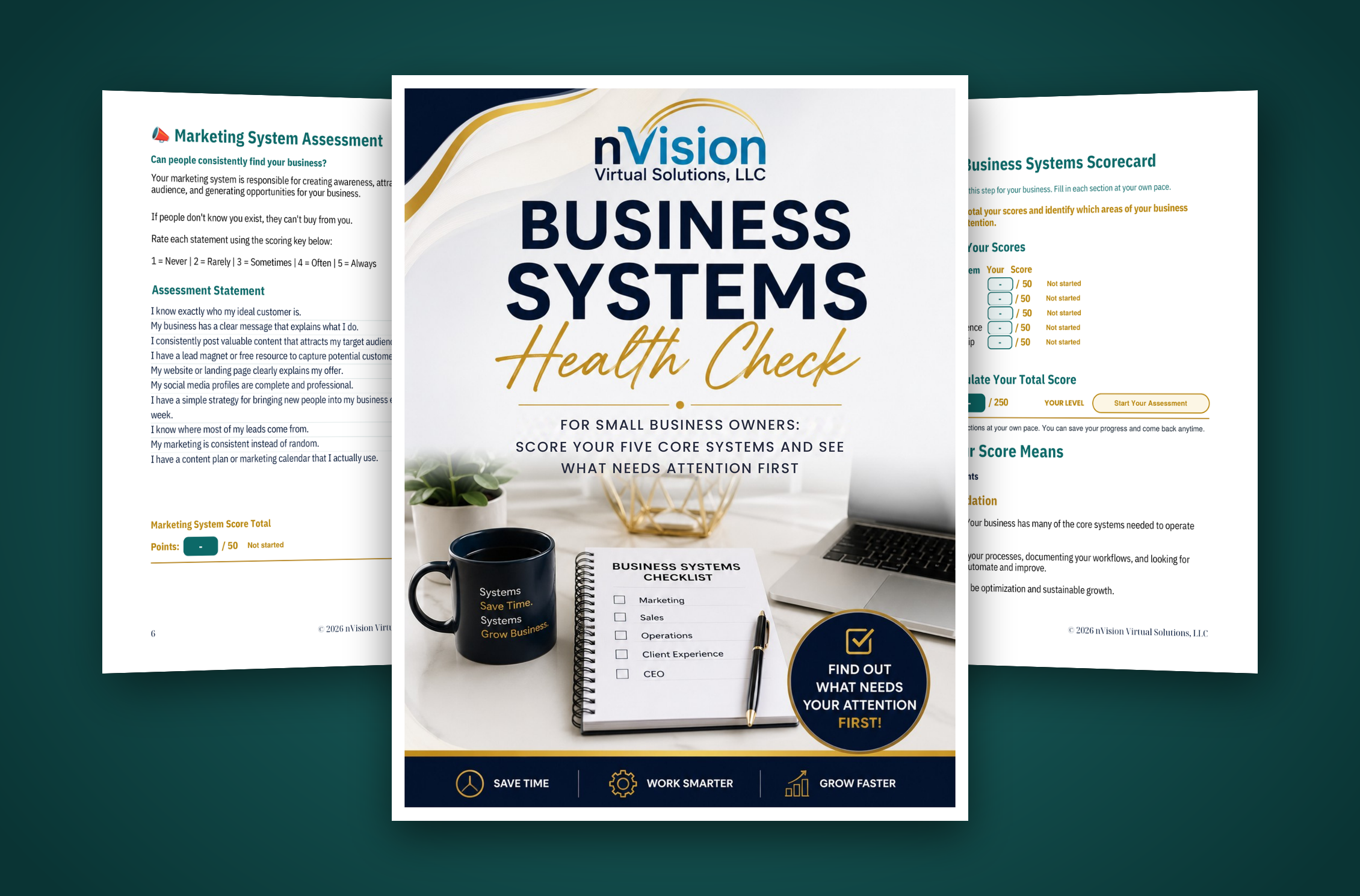Business Systems Health Check — Score your five core systems workbook preview