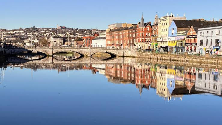 Aerial view of Cork City and the River Lee