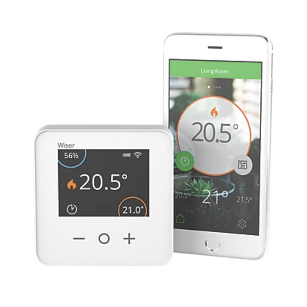 Wiser smart room thermostat and mobile app heating control