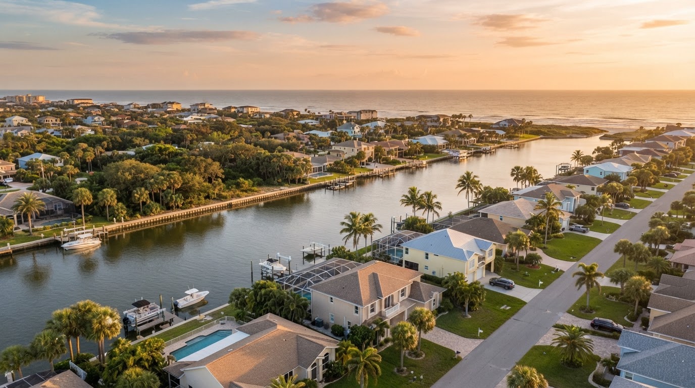 Coastal Florida residential neighborhoods in the Daytona–Deltona area