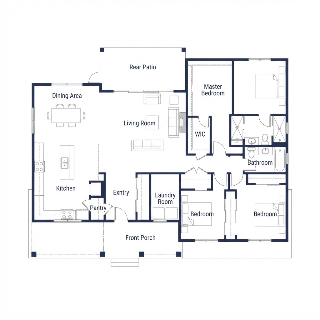 Representative Single-Story Floor Plan