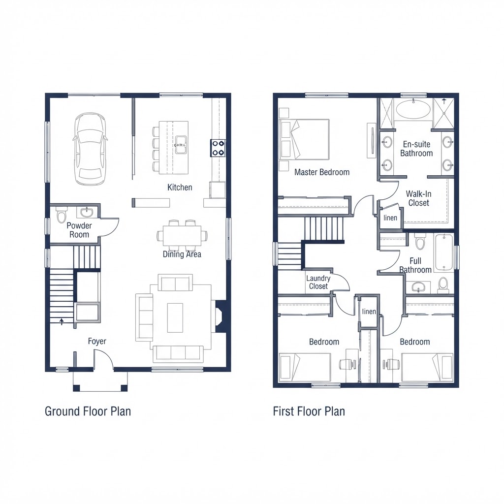 Representative Two-Story Floor Plan