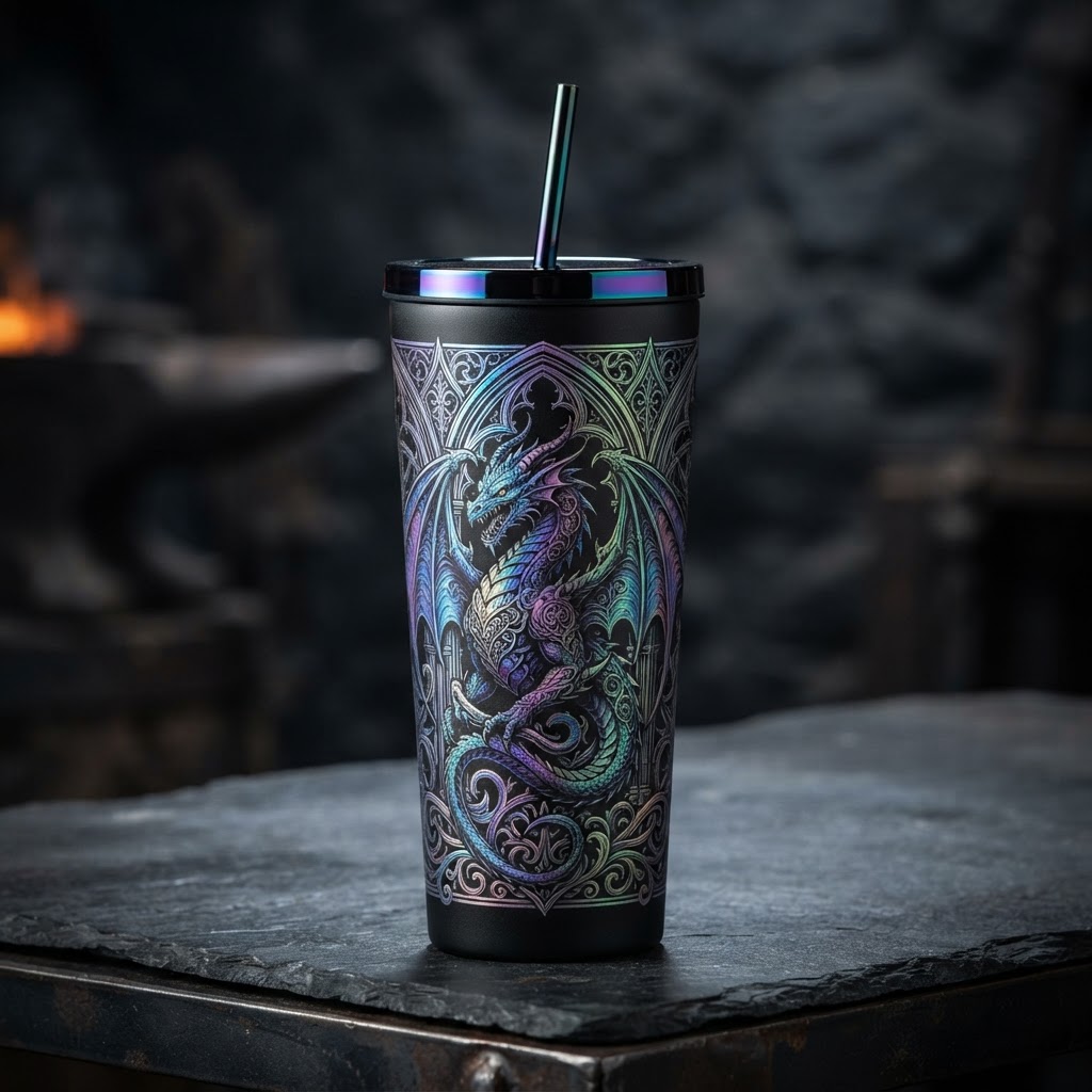 AI concept tumbler mockup