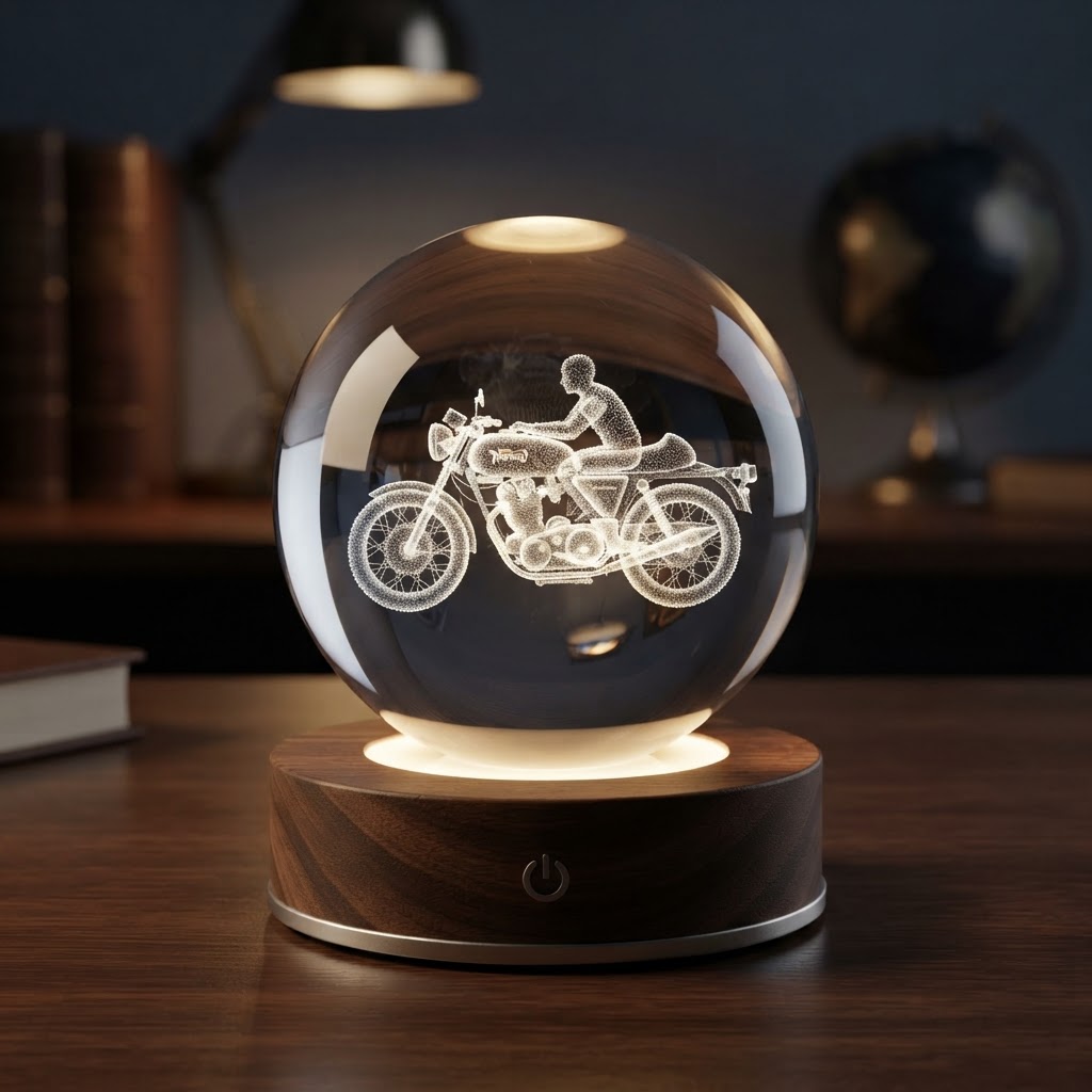 AI concept crystal sphere mockup