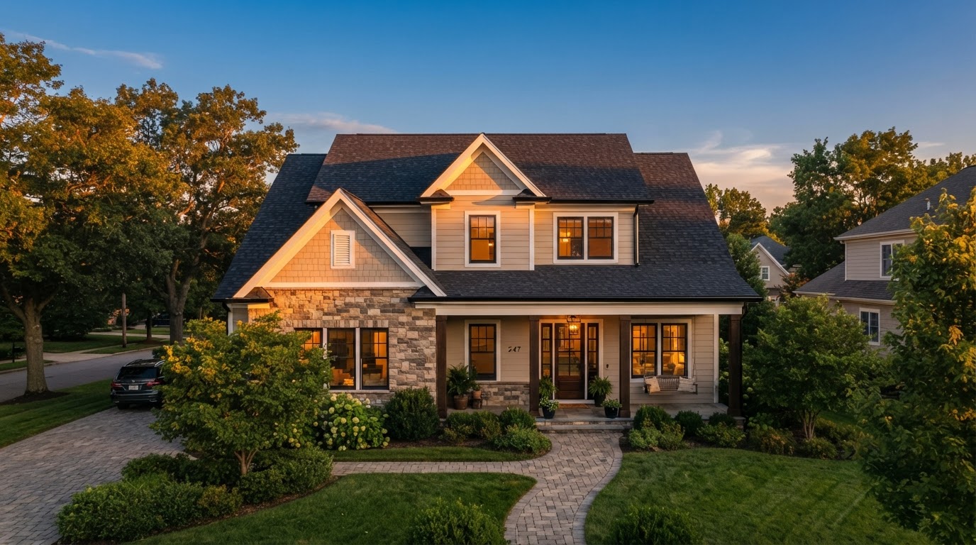 Newly installed roof on a Virginia home by Earth Right Roofing