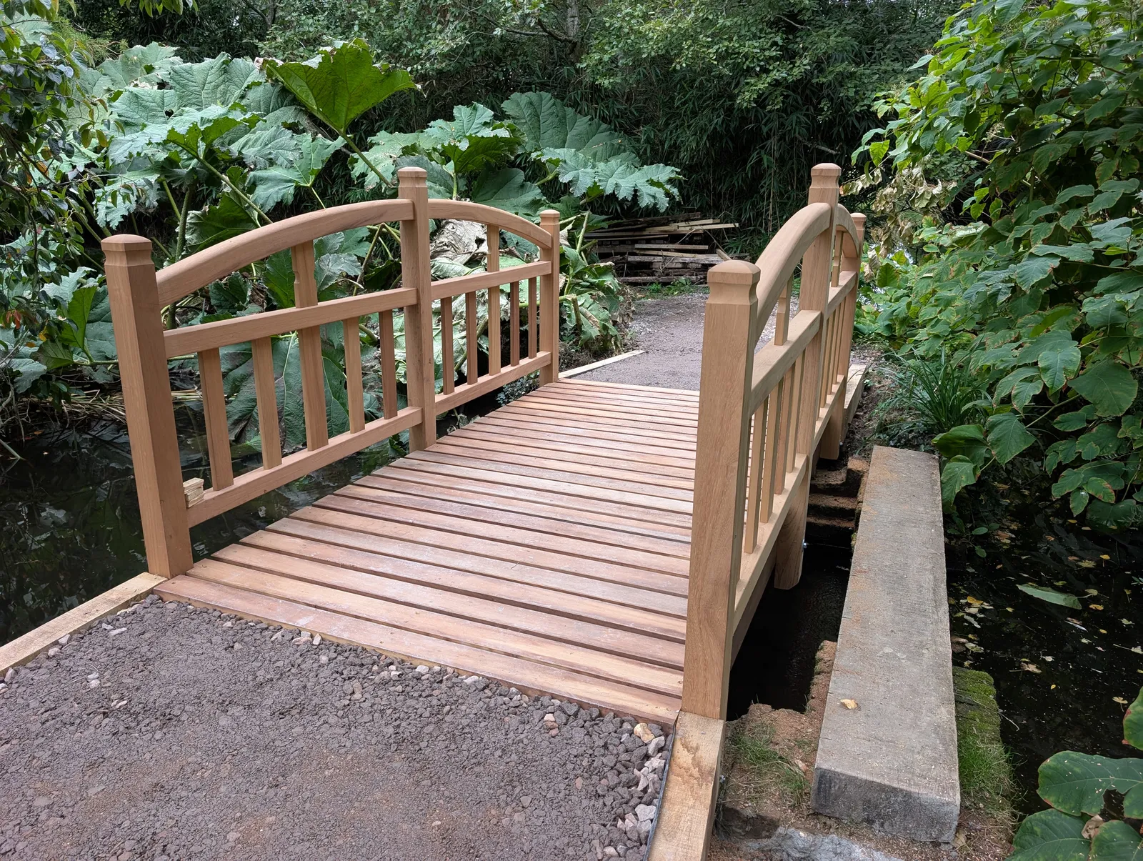 The Bridges at Pylewell Lakes, heritage bridge restoration — a rebuilt crossing over the water