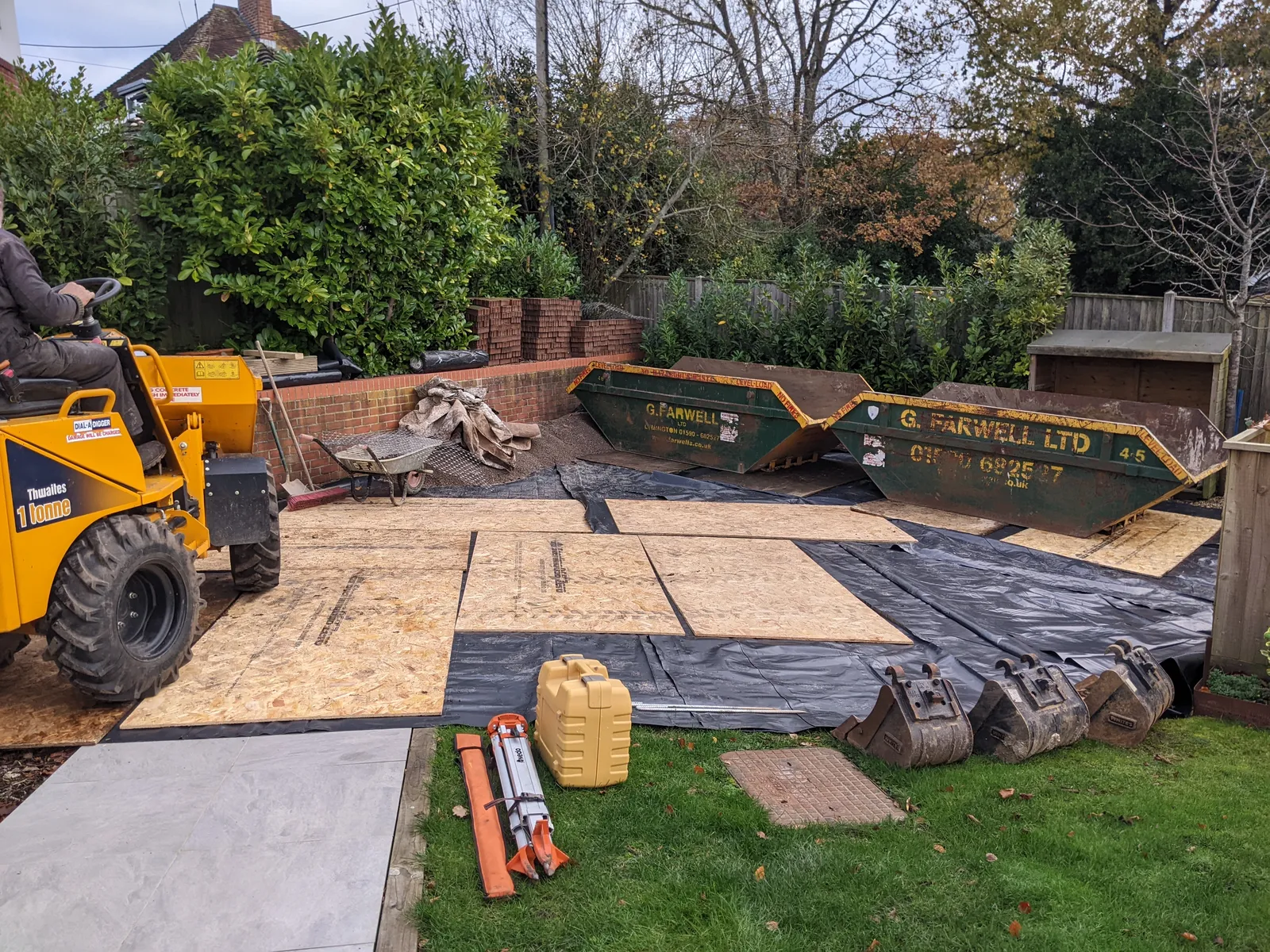 Groundworks for the Peppercorn extension, Sway