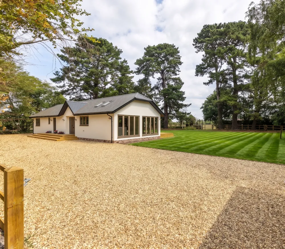 Monterey Lodge, a new single-storey oak-framed home in the New Forest