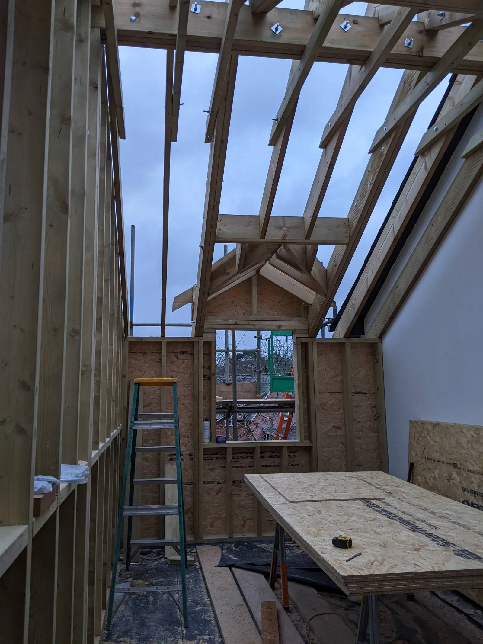 Timber structure detail of the Peppercorn extension, Sway
