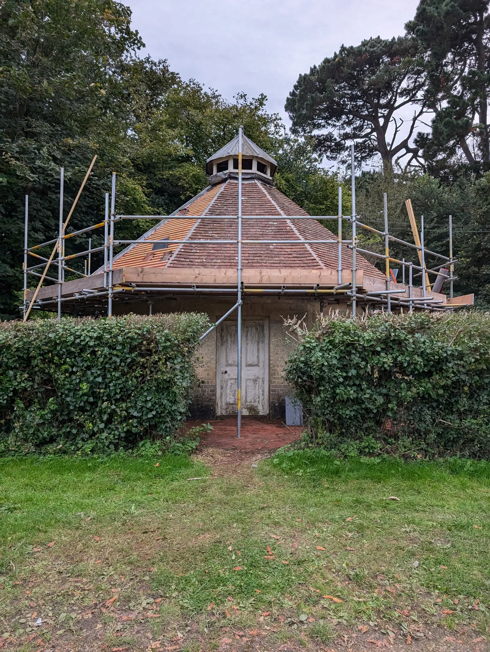 The Dairy at Pylewell Park, historic outbuilding refurbishment — the Dairy nearing completion