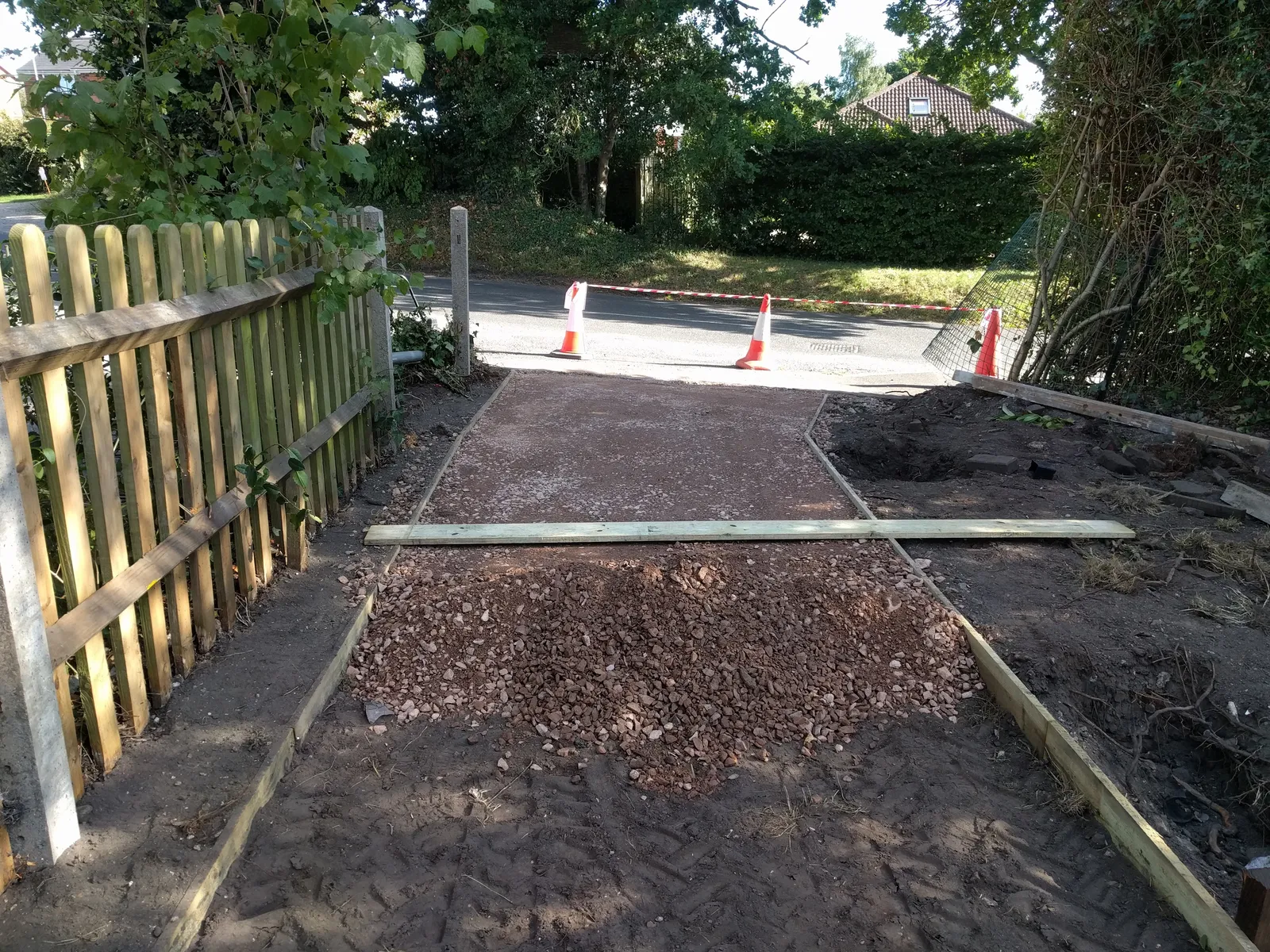 William Gilpin School, New Forest — a finished section of the rope edging