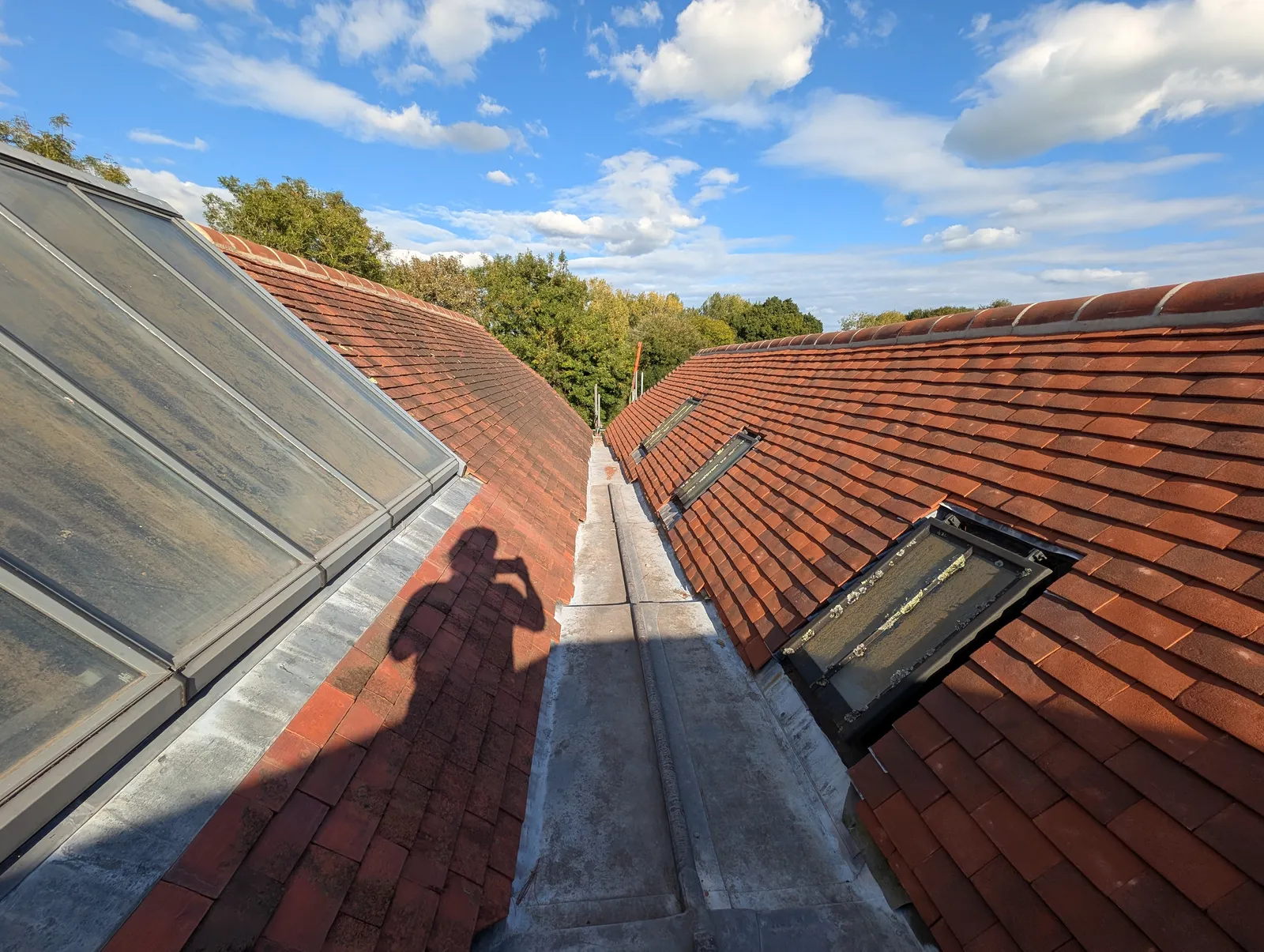 The Mill roof refurbishment and conversion — lead bat entrances formed within the roof line