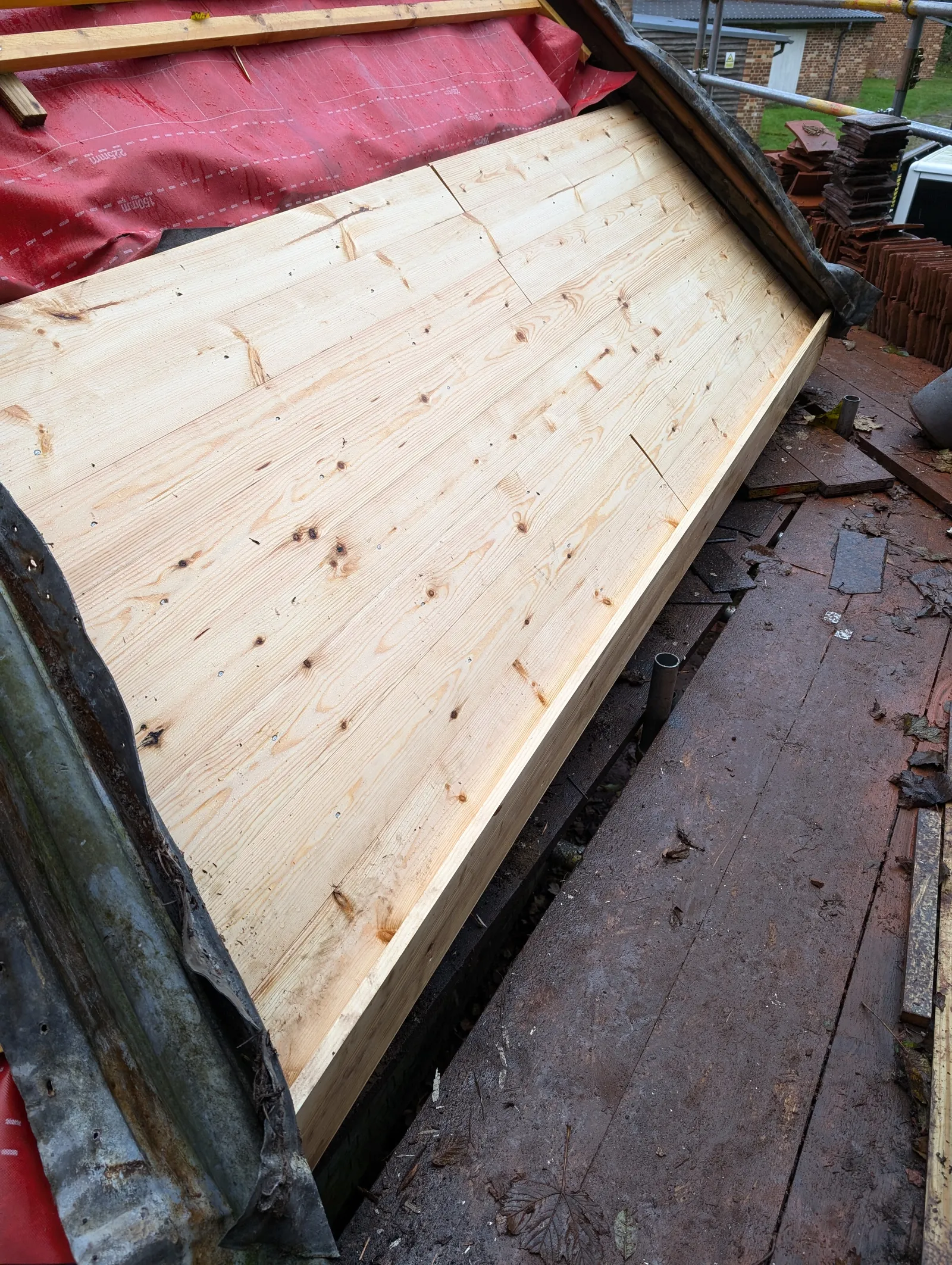 The Dairy at Pylewell Park, historic outbuilding refurbishment — detailed verge pointing