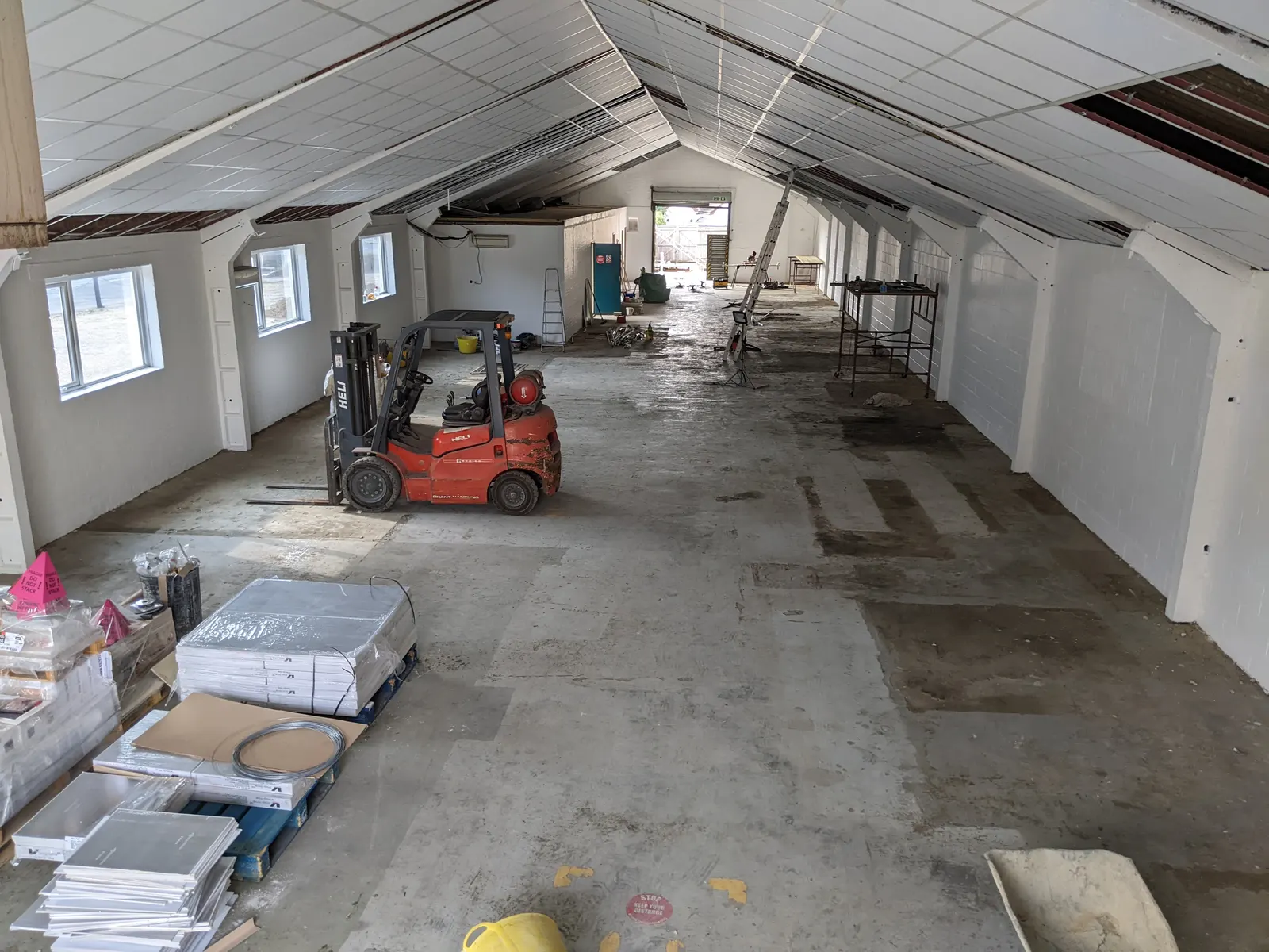 Gosport Street commercial units, Lymington — the units during refurbishment