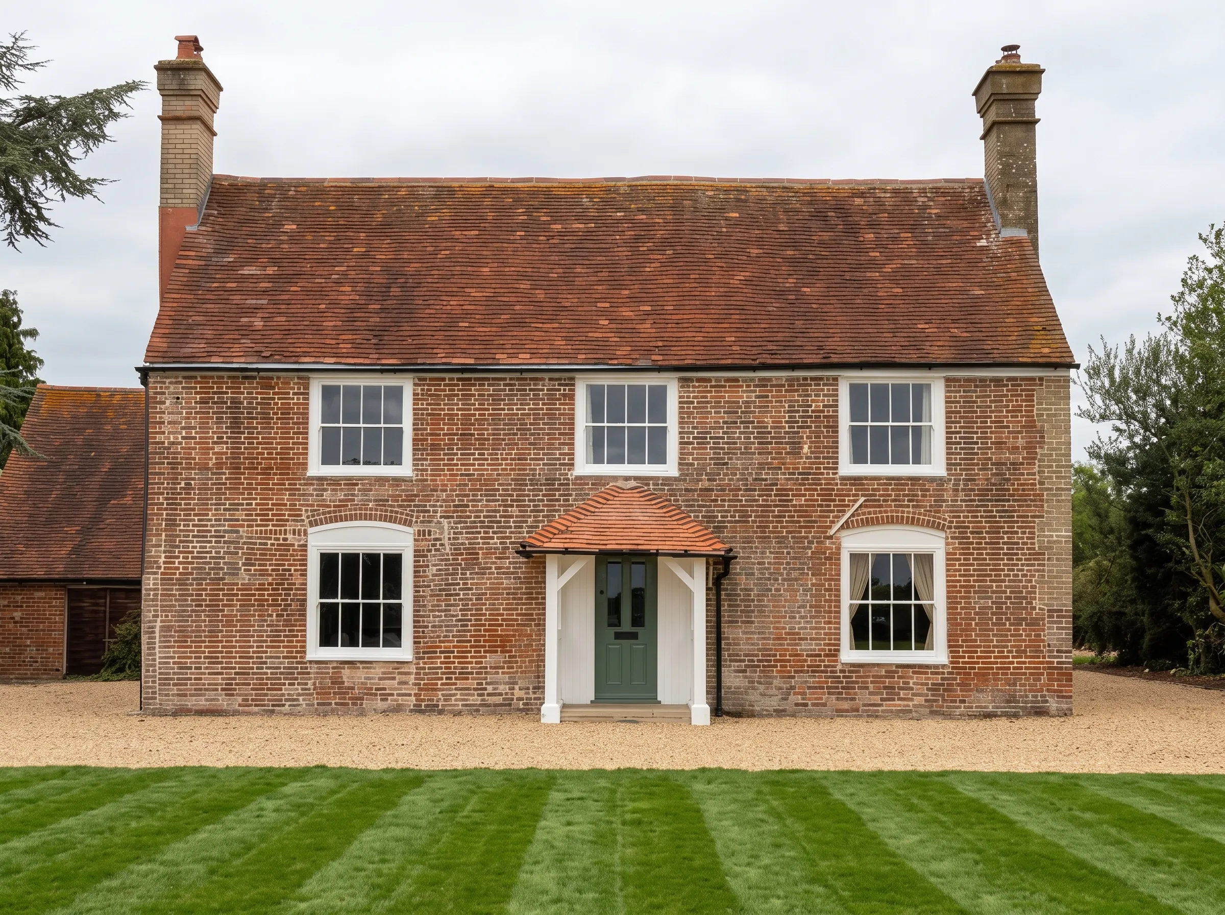 Carters Farm, a listed farmhouse at Norley Wood in the New Forest, front elevation