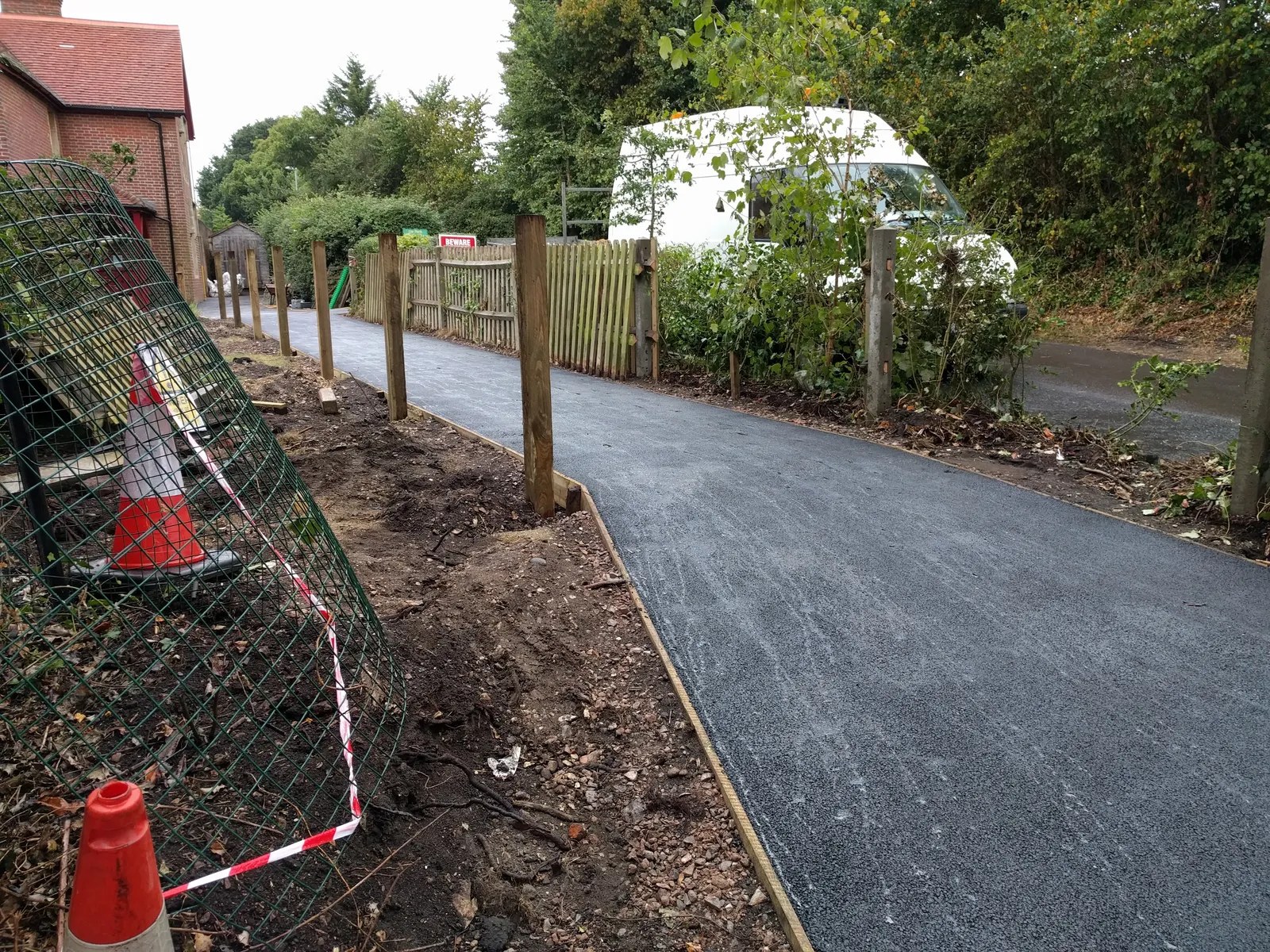 William Gilpin School, New Forest — path and edging details during the works