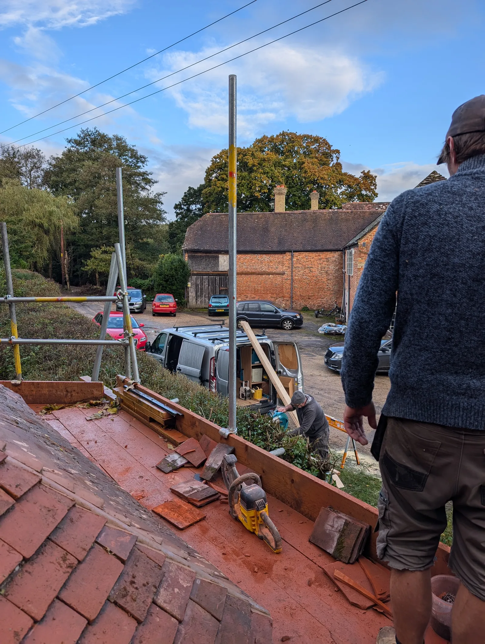 The Dairy at Pylewell Park, historic outbuilding refurbishment — marble shelving and floors